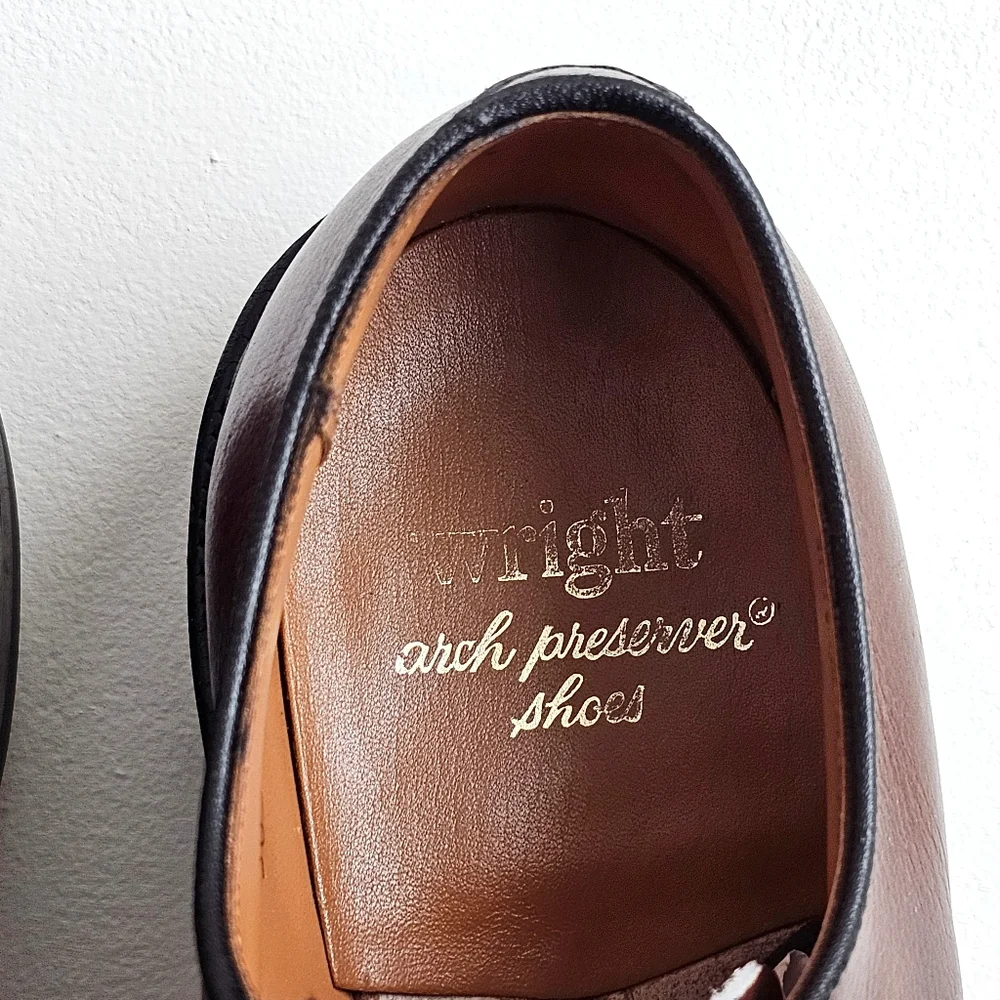 VTG Wright Arch Preserver Union Made USA Leather Oxford Shoes Men’s 8 Durexcel